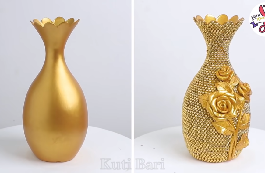 From plastic bottle to ceramic flower vase!